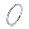 Trauring 750/18K Weissgold Diamant 0.08ct.