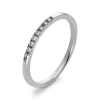 Trauring 750/18K Weissgold Diamant 0.09ct.