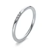 Trauring 750/18K Weissgold Diamant 0.03ct.