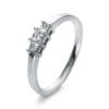 Trauring 750/18K Weissgold Diamant 0.26ct.