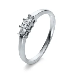 Trauring 750/18K Weissgold Diamant 0.26ct.