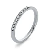 Trauring 750/18K Weissgold Diamant 0.12ct.