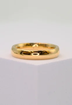 Trauring Rotgold 750 bombiert Comfort Fit (63)