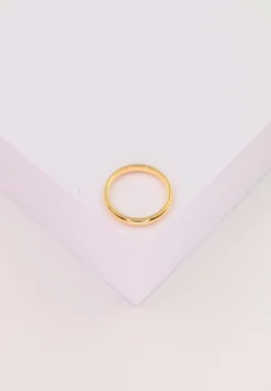 Trauring Rotgold 750 Innenschiene bombiert (56)