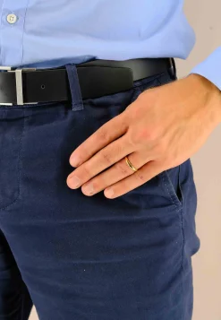 Trauring Rotgold 750 Innenschiene bombiert (56)