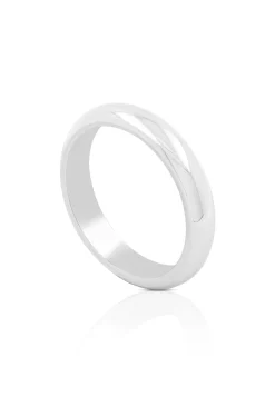 Trauring Weissgold 750 halbrund bombiert (58)