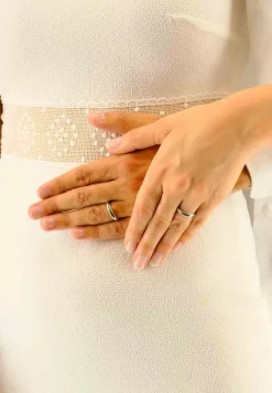 Trauring Weissgold 750 halbrund bombiert (57)