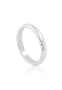 Trauring Weissgold 750 Innenschiene bombiert (50)