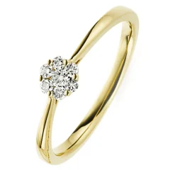 Verlobungsring 585/14K Gelbgold Diamant 0.16ct.