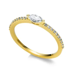 Verlobungsring 750/18K Gelbgold Diamant 0.33ct.