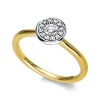 Verlobungsring 750/18K Gelbgold/Weissgold Diamant 0.25ct.