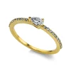 Verlobungsring 750/18K Gelbgold Diamant 0.33ct.