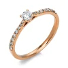 Verlobungsring 585/14K Roségold Diamant 0.35ct.