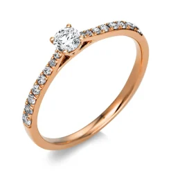 Verlobungsring 585/14K Roségold Diamant 0.35ct.