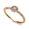 Verlobungsring 750/18K Rotgold Diamant 0.22ct.