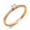 Verlobungsring 750/18K Rotgold Diamant 0.29ct.