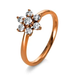 Verlobungsring 750/18K Rotgold Diamant 0.4ct.