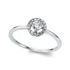 Verlobungsring 750/18K Weissgold Diamant 0.39ct.