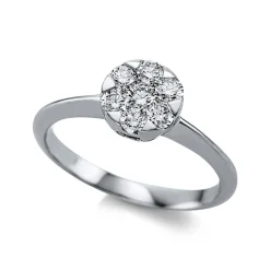 Verlobungsring 585/14K Weissgold Diamant 0.5ct.