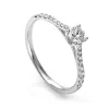 Verlobungsring 750/18K Weissgold/Platin 950 Diamant 0.5ct.