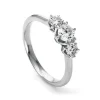 Verlobungsring 750/18K Weissgold/Platin 950 Diamant 0.74ct.