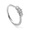 Verlobungsring 750/18K Weissgold/Platin 950 Diamant 0.4ct.