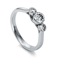 Verlobungsring 585/14K Weissgold Diamant 0.76ct.