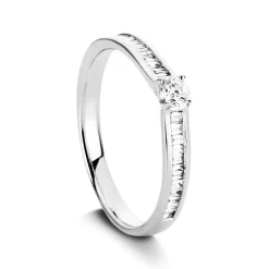 Verlobungsring 750/18K Weissgold Diamant 0.36ct.