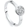 Verlobungsring 750/18K Weissgold Diamant 0.24ct.