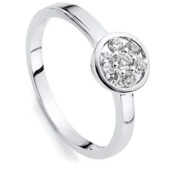 Verlobungsring 750/18K Weissgold Diamant 0.24ct.