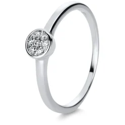 Verlobungsring 750/18K Weissgold Diamant 0.09ct.
