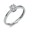 Verlobungsring 750/18K Weissgold Diamant 0.13ct.