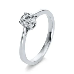 Verlobungsring 750/18K Weissgold Diamant 0.27ct.