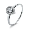 Verlobungsring 585/14K Weissgold Diamant 0.33ct.