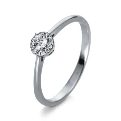 Verlobungsring 750/18K Weissgold Diamant 0.16ct.