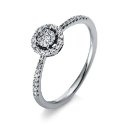 Verlobungsring 750/18K Weissgold Diamant 0.18ct.