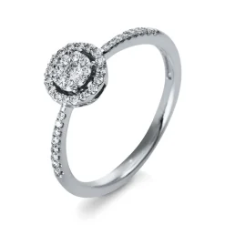 Verlobungsring 750/18K Weissgold Diamant 0.25ct.