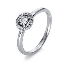 Verlobungsring 750/18K Weissgold Diamant 0.15ct.