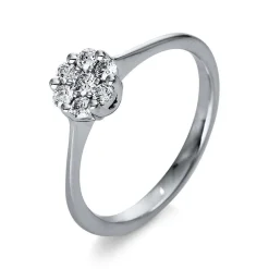Verlobungsring 750/18K Weissgold Diamant 0.27ct.