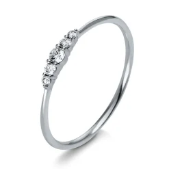 Verlobungsring 750/18K Weissgold Diamant 0.1ct.