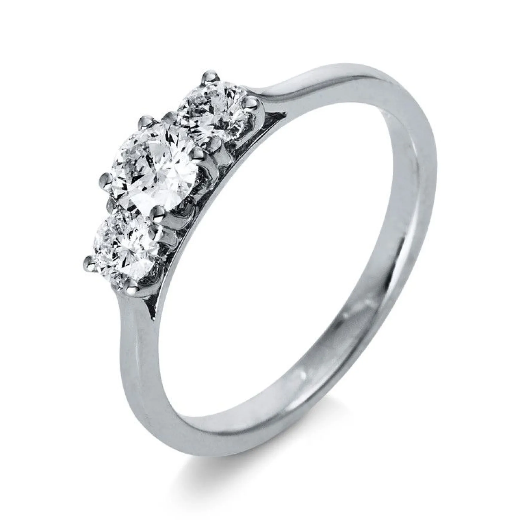 Verlobungsring 585/14K Weissgold Diamant 0.62ct.