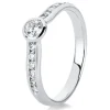 Verlobungsring 585/14K Weissgold Diamant 0.44ct.