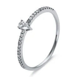 Verlobungsring 750/18K Weissgold Diamant 0.21ct.