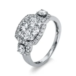 Verlobungsring 750/18K Weissgold Diamant 1.54ct.