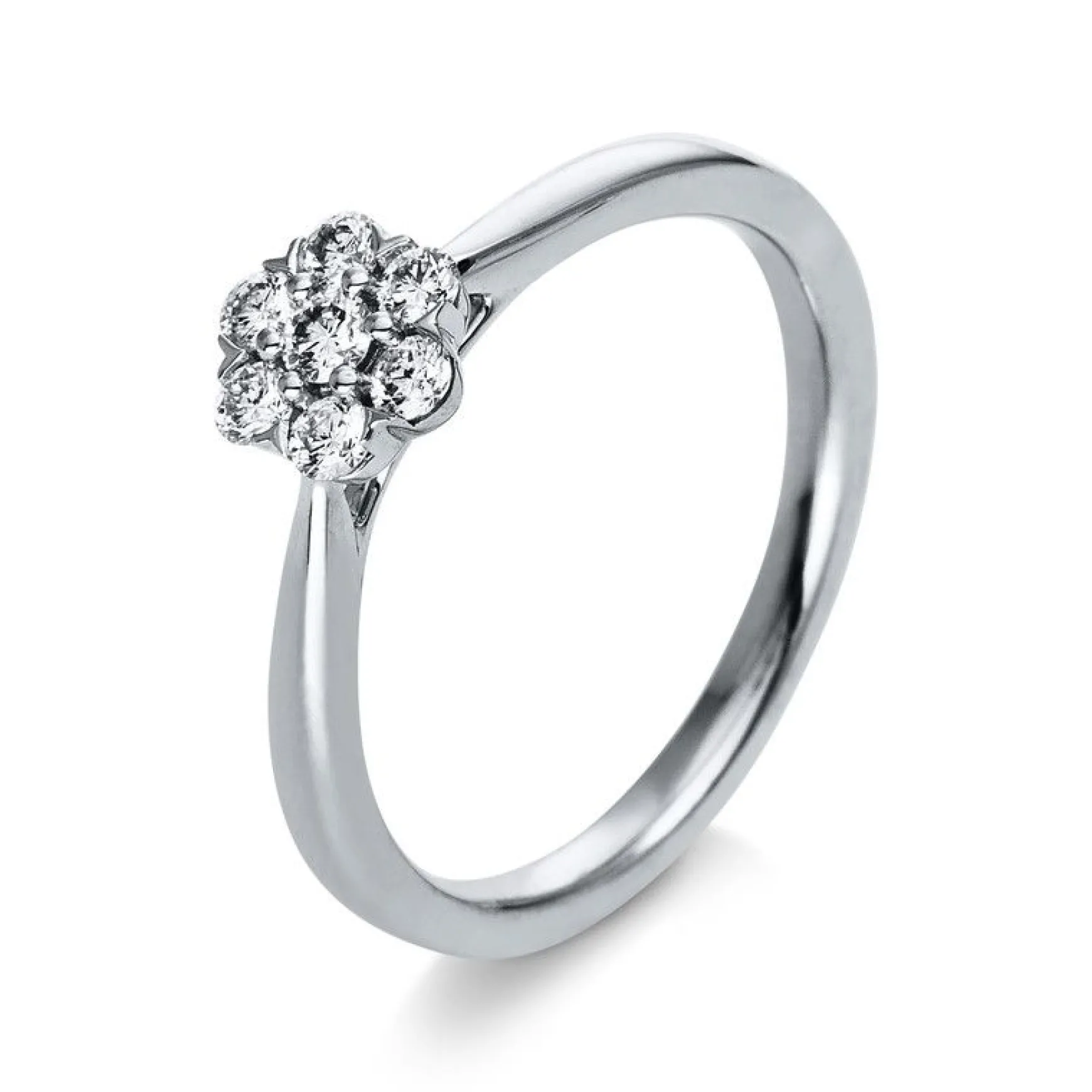 Verlobungsring 750/18K Weissgold Diamant 0.25ct.