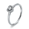 Verlobungsring 585/14K Weissgold Herz Diamant 0.17ct.