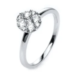Verlobungsring 750/18K Weissgold Diamant 0.54ct.