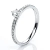Verlobungsring 585/14K Weissgold Diamant 0.35ct.