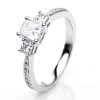 Verlobungsring 750/18K Weissgold Diamant 1.19ct.