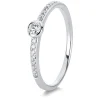 Verlobungsring 585/14K Weissgold Diamant 0.17ct.